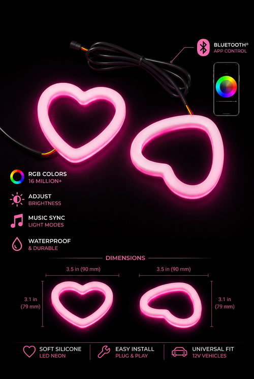 EyeLights Heart LED Headlight Kit